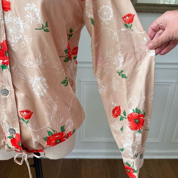 Vintage 70s Cue Trench New York Blouson Top M L - Picture 5 of 8